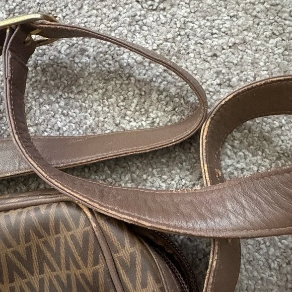 Authentic Valentino pvc leather brown grey shoulder bag - Picture 8 of 12